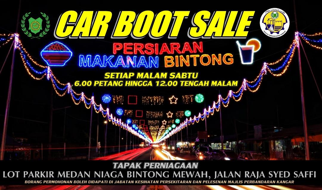 PERMOHONAN LOT NIAGA CAR BOOT SALE PERSIARAN MAKANAN BINTONG 2022